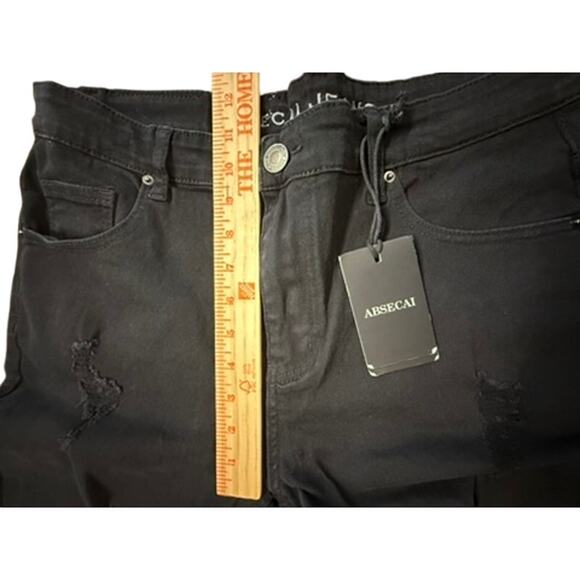 NWT!! "ABSECAI" SZ 36 Distressed Straight Leg/Skinny Jean Skateboarder Stretch - Picture 3 of 9